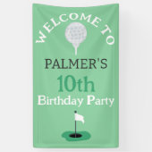 ゴルフ誕生日パーティーへようこそ 横断幕 (縦)