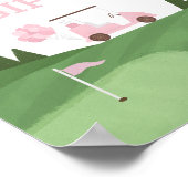 ゴルフ誕生日パーティーカードとギフトサイン ポスター (角)