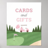 ゴルフ誕生日パーティーカードとギフトサイン ポスター (正面)