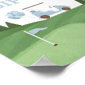 ゴルフ誕生日パーティーカードとギフトサイン ポスター (角)