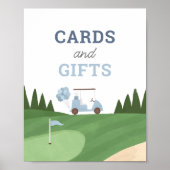 ゴルフ誕生日パーティーカードとギフトサイン ポスター (正面)