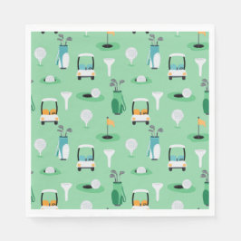 ゴルフ誕生日パーティーキッズゴルフパターン スタンダードランチョンナプキン