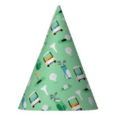 ゴルフ誕生日パーティーキッズゴルフパターン パーティーハット (左)