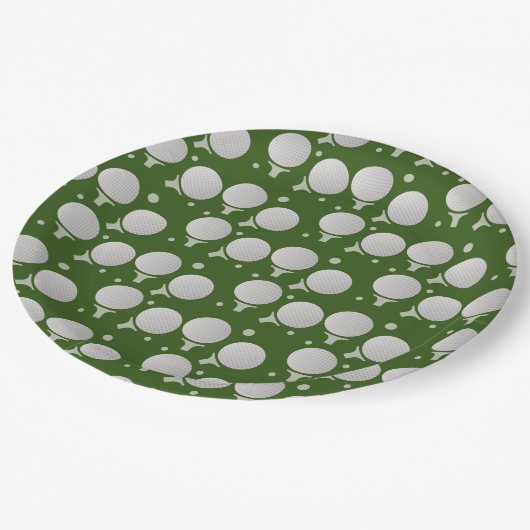 ゴルフ誕生日パーティーパターン ペーパープレート (アングル)