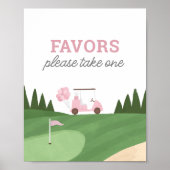 ゴルフ誕生日パーティー好意サイン ポスター (正面)