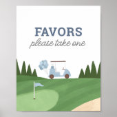 ゴルフ誕生日パーティー好意サイン ポスター (正面)