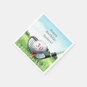 ゴルフ誕生日パーティー私はパー・ティーしよう! スタンダードカクテルナプキン (角)