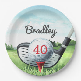 ゴルフ誕生日パーティー私はパー・ティーしよう！紙プレート ペーパープレート