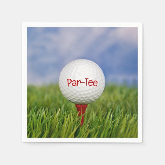 ゴルフ誕生日パーティー スタンダードカクテルナプキン (正面)