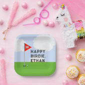 ゴルフ誕生日パーティー ペーパープレート (パーティー)