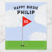 ゴルフ誕生日パーティー ワインラベル (シングルラベル)