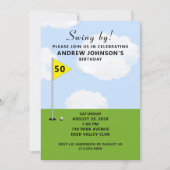 ゴルフ誕生日パーティー 招待状 (正面)