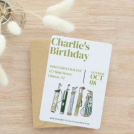 ゴルフ誕生日パーティー 招待状