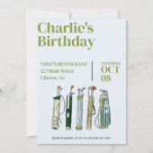 ゴルフ誕生日パーティー 招待状 (正面)