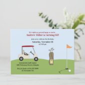 ゴルフ誕生日フラット招待状 招待状 (スタンド正面)