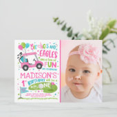 ゴルフ誕生日ホールインワンゴルフ第1誕生日パーティー 招待状 (スタンド正面)