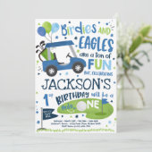 ゴルフ誕生日ホールインワンゴルフ1回目の誕生日パーティー 招待状 (スタンド正面)