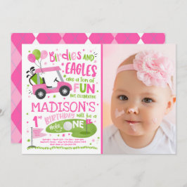 ゴルフ誕生日ホールインワンゴルフ1回目の誕生日パーティー 招待状