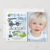 ゴルフ誕生日ホールインワンゴルフ1回目の誕生日パーティー 招待状 (正面)