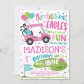 ゴルフ誕生日ホールインワンゴルフ1回目の誕生日パーティー 招待状 (正面)