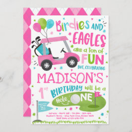 ゴルフ誕生日ホールインワンゴルフ1回目の誕生日パーティー 招待状