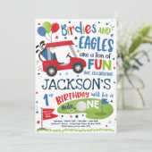 ゴルフ誕生日ホールインワンゴルフ1歳誕生日パーティー  招待状 (スタンド正面)