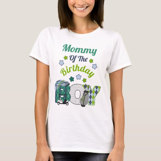 ゴルフ誕生日ボーイシャツマムゴルフパーティーシャツ Tシャツ (正面)