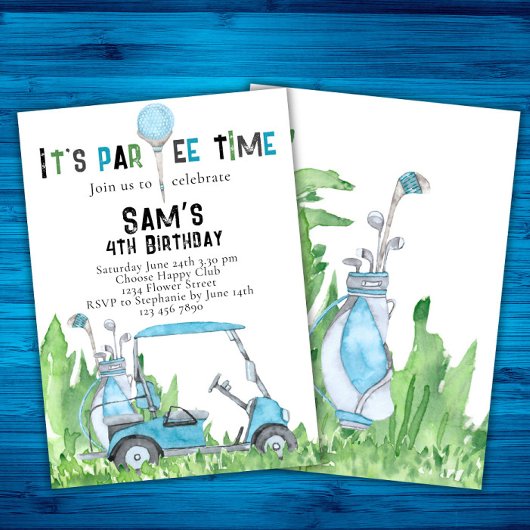 ゴルフ誕生日招待状ゴルフ誕生日パルティー 招待状