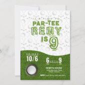 ゴルフ誕生日招待状・パー・ティー招待 招待状 (正面)