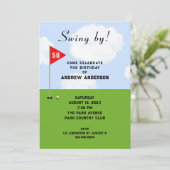 ゴルフ誕生日招待状 招待状 (スタンド正面)