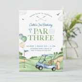 ゴルフ誕生日招待状、第3回ゴルフバースデーパーティー 招待状 (スタンド正面)