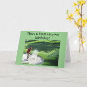 ゴルフ誕生日用グリーティングカード カード (黄色い花)