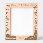 ゴルフ誕生日退職パパグランドパフォト レーザー彫刻フレーム (正面)