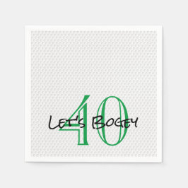 ゴルフ誕生日40レッツボギーゴおもしろいルフボール スタンダードカクテルナプキン