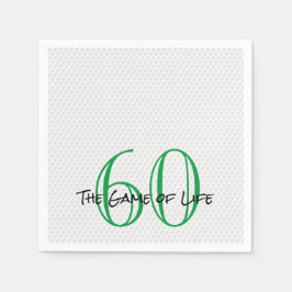 ゴルフ誕生日60ライフおもしろいゴルフボールのゲーム スタンダードカクテルナプキン