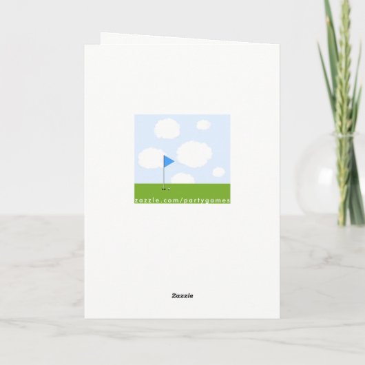 ゴルフ誕生日 カード (裏面)