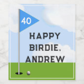 ゴルフ誕生日 ワインラベル (シングルラベル)