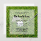 ゴルフ誕生日 招待状 (正面/裏面)