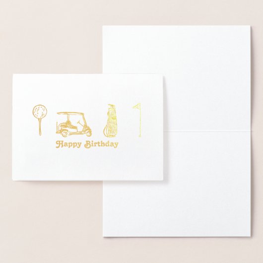 ゴルフ誕生日 箔カード (ディスプレー)