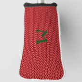 ゴルフ赤いニット、モノグラムのゴルフ運搬人の頭部カバー ゴルフヘッドカバー (回転90)