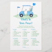 ゴルフ赤ちゃんシャワーあなたの財布ゲームの中にあるものを (正面)