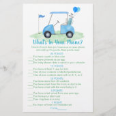 ゴルフ赤ちゃんシャワーあなたの電話ゲームに何が (正面)