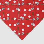 ゴルフ赤と白ボール及びクラブ 薄葉紙 (詳細)