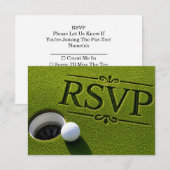 ゴルフ返信ハガキ RSVP ゴルフ 結婚式 RSVP ポストカード (正面/裏面)