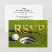 ゴルフ返信ハガキ RSVP ゴルフ 結婚式 RSVP ポストカード (正面/裏面)