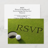 ゴルフ返信ハガキ RSVP ゴルフ 結婚式 RSVP ポストカード (正面/裏面)
