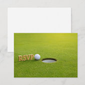 ゴルフ返信ハガキ RSVP ゴルフ 結婚式 RSVP ポストカード (正面/裏面)