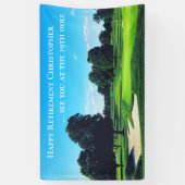 ゴルフ退おもしろい職おめでとう 横断幕 (縦)