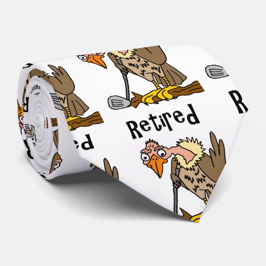 ゴルフ退職したな漫画を遊ぶおもしろいで古いBuzzard ネクタイ (ロール)