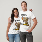 ゴルフ退職したな漫画を遊ぶおもしろいで古いBuzzard Tシャツ (ユニセックス)